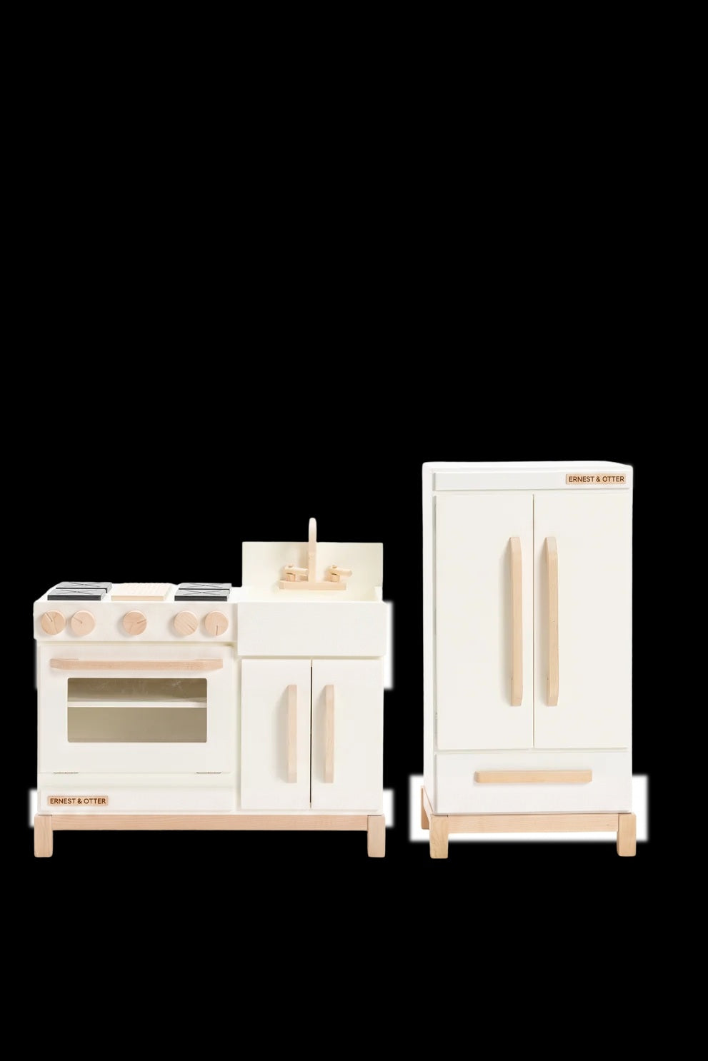 Wooden Essential Play Kitchen with Refrigerator - white