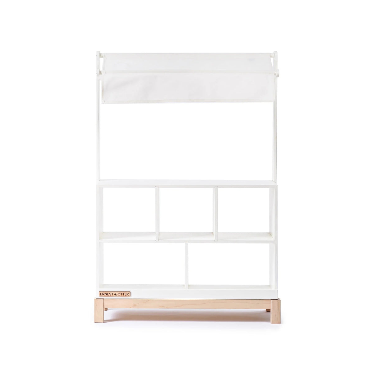 Wooden Play Market Stand - white with white canopy