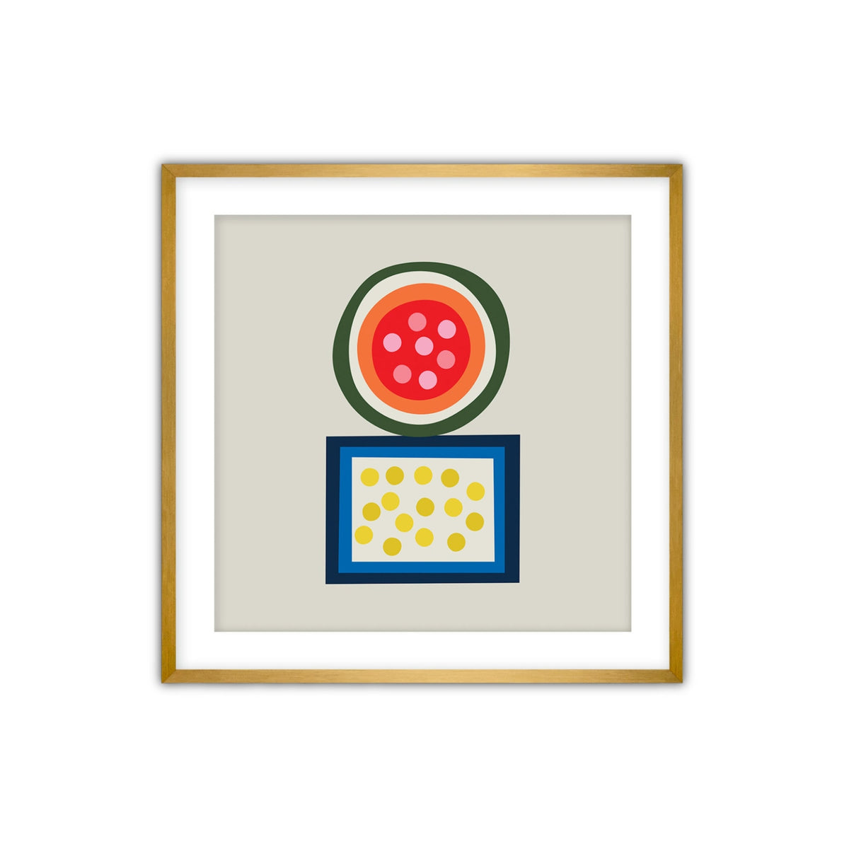 Fruit, Abstract Wall Art with Frame