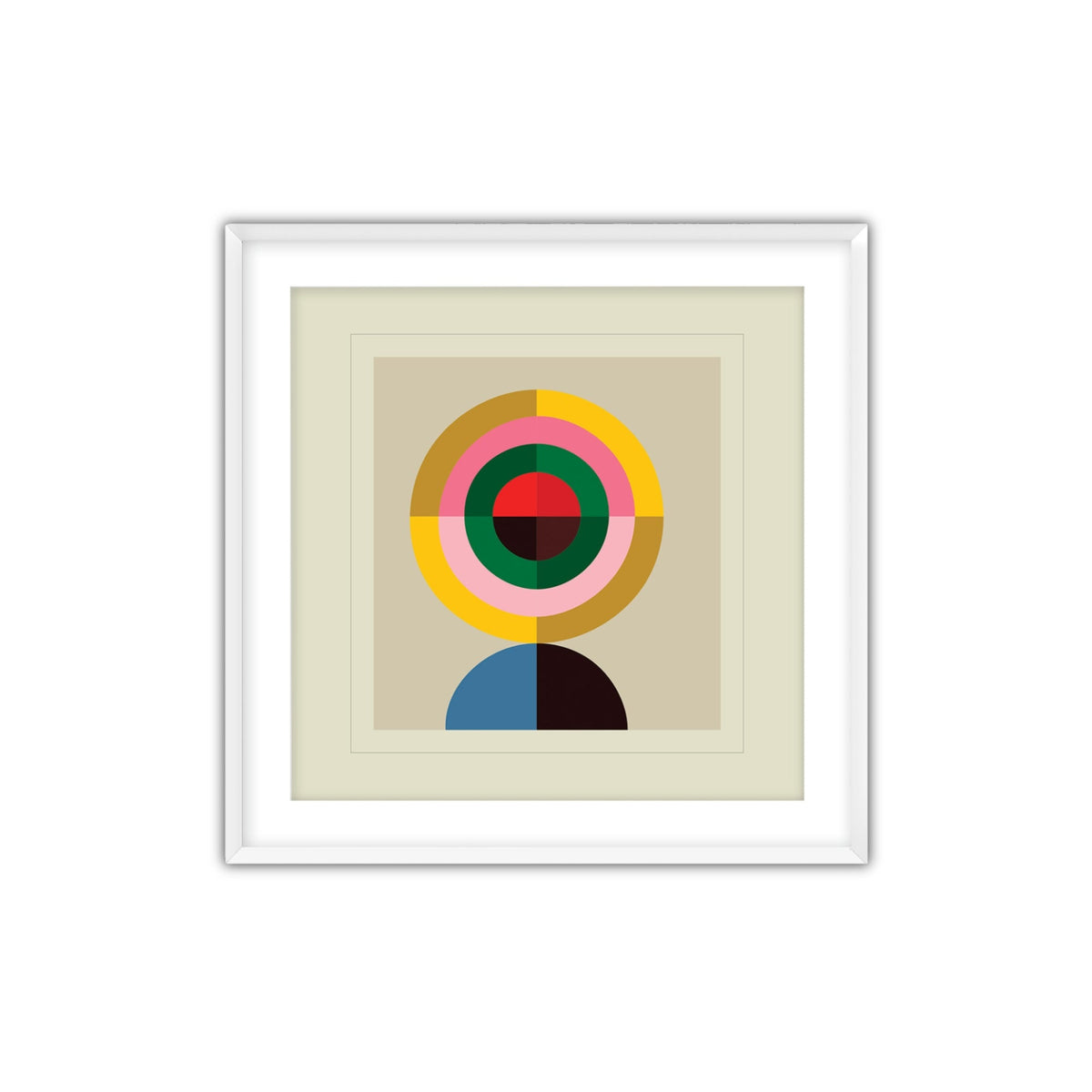 Concentric, Abstract Wall Art with Frame