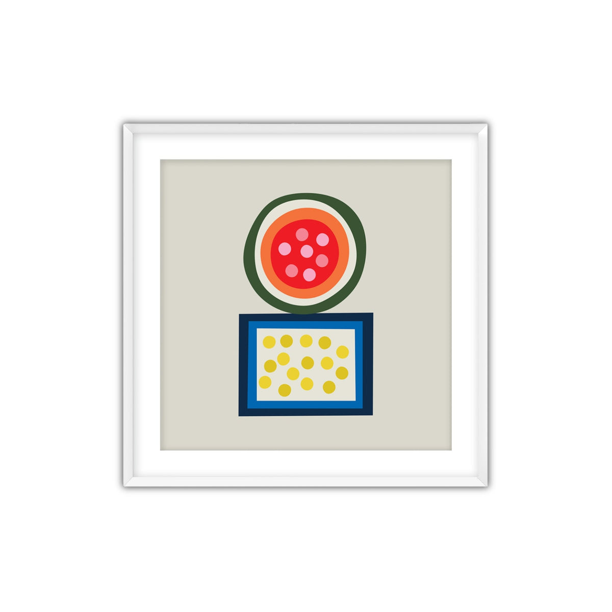 Fruit, Abstract Wall Art with Frame