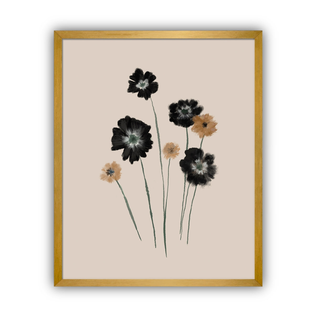 Contrast Blossoms Artwork, Framed