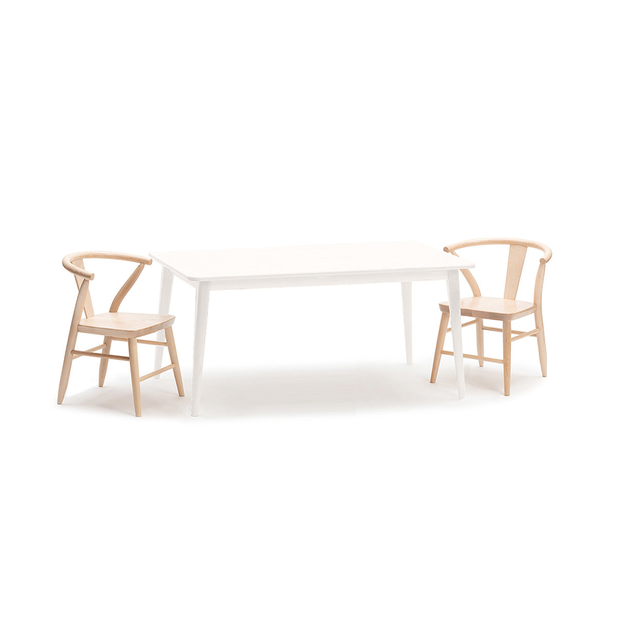 Wood Play Table and Chairs Set for Kids, 48" - Crescent