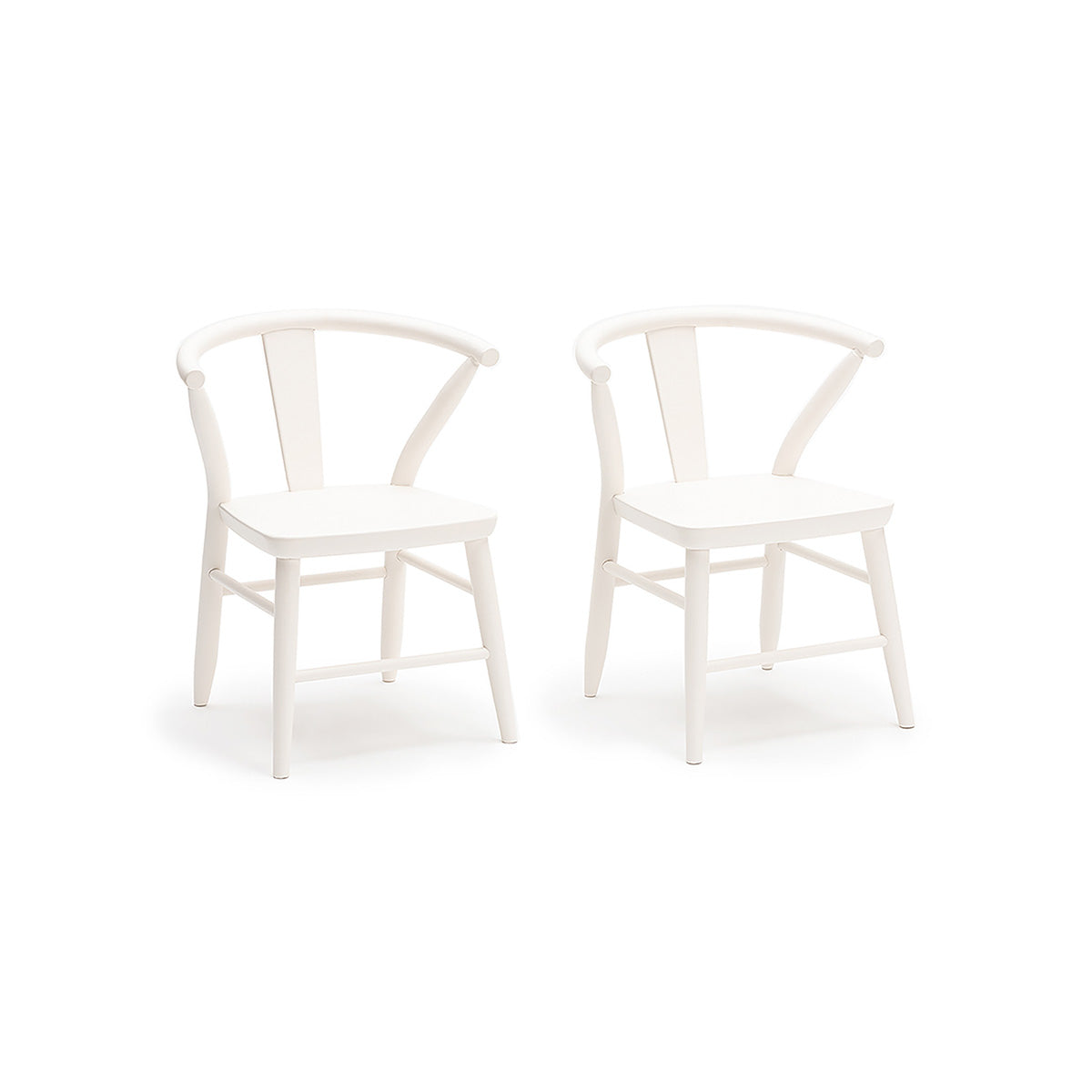 Crescent Solid Wood Play Chairs for Kids, Set of 2