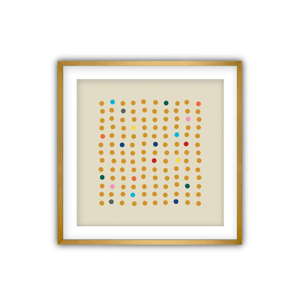 Dots, Abstract Wall Art with Frame