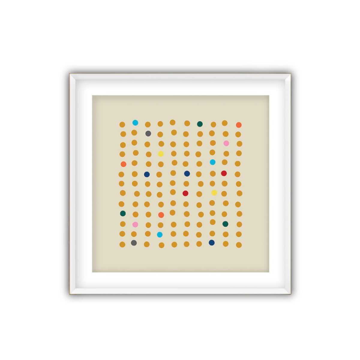 Dots, Abstract Wall Art with Frame