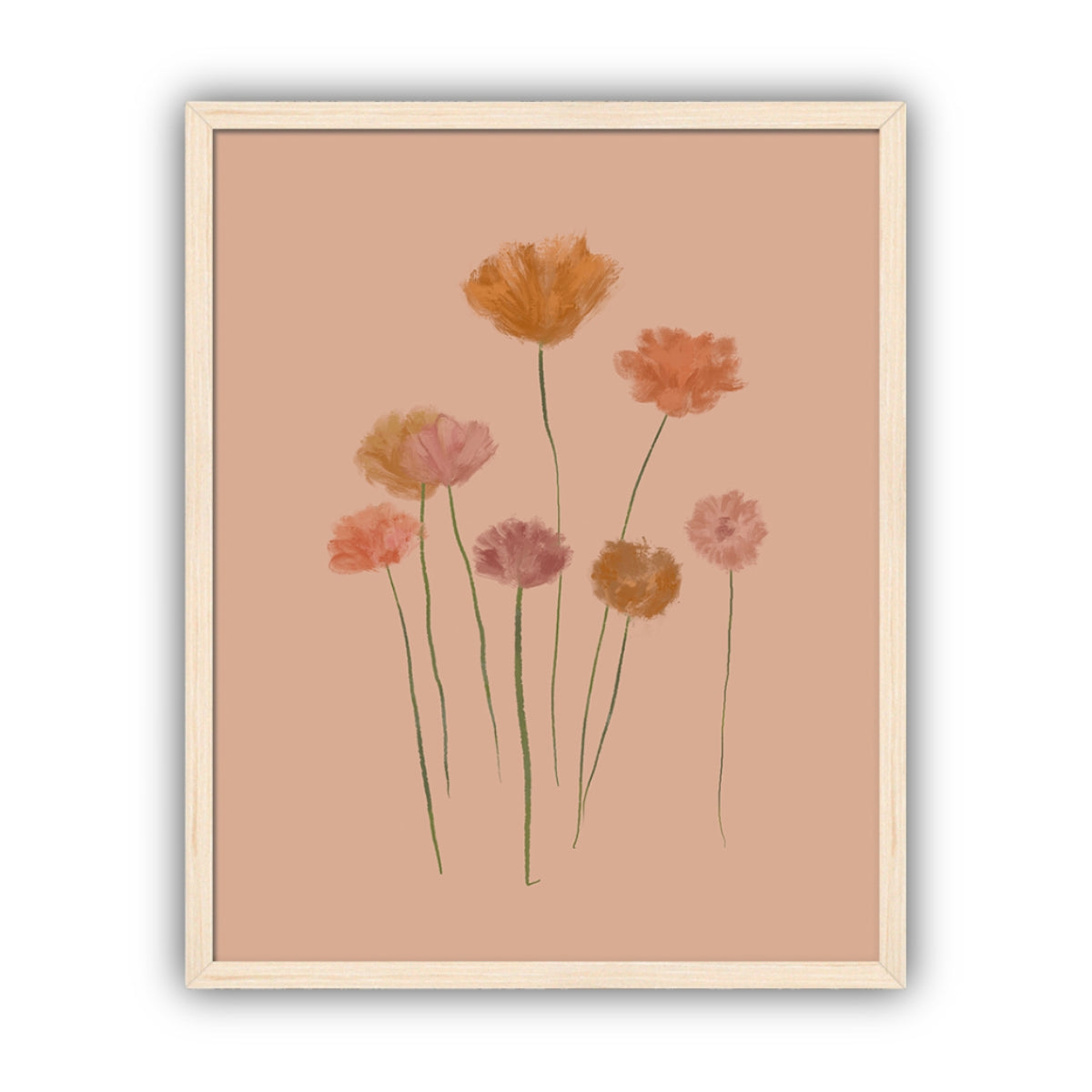 Warm Blossoms Artwork, Framed