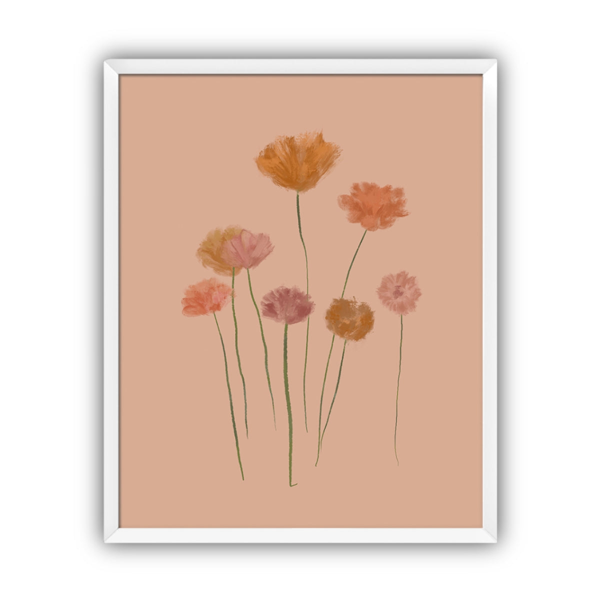 Warm Blossoms Artwork, Framed