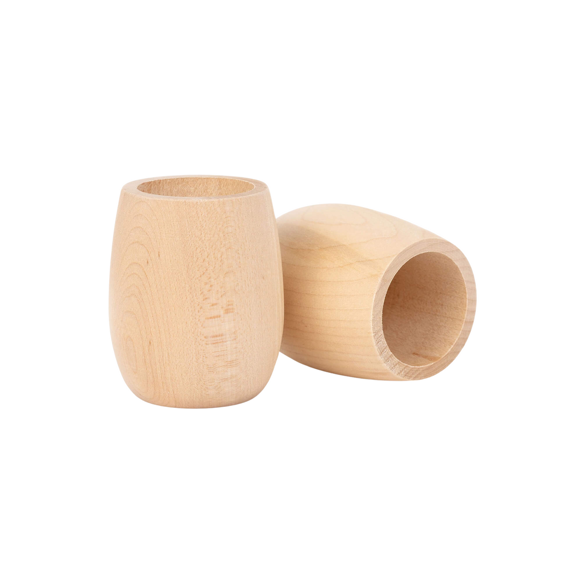 Wood Play Cups for Kids, Set of 2