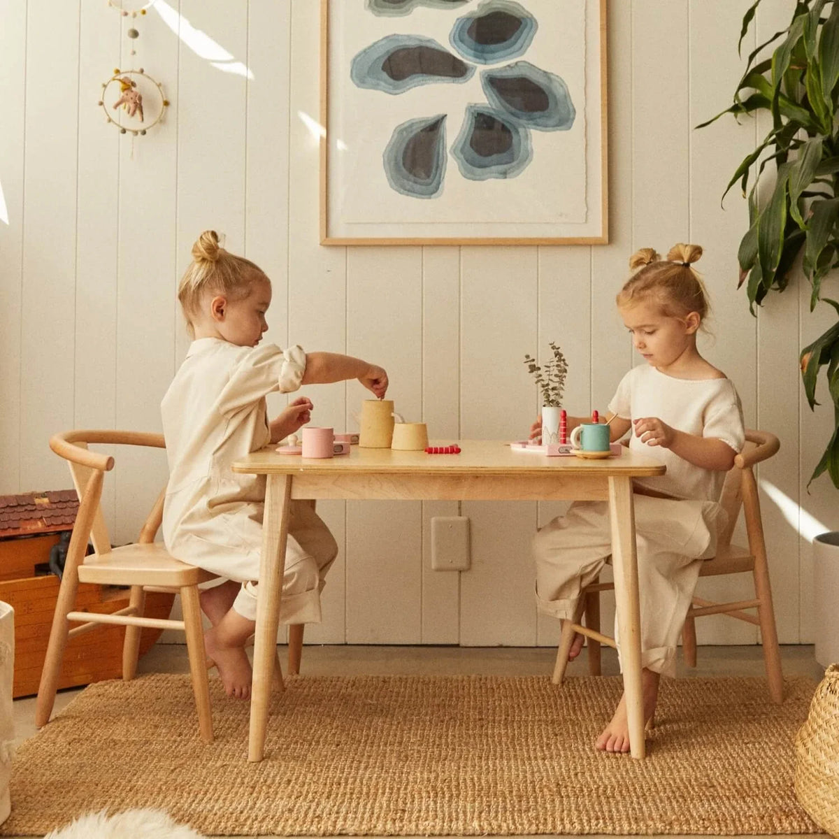 Crescent Kids Wood Play Table, 29 Inch