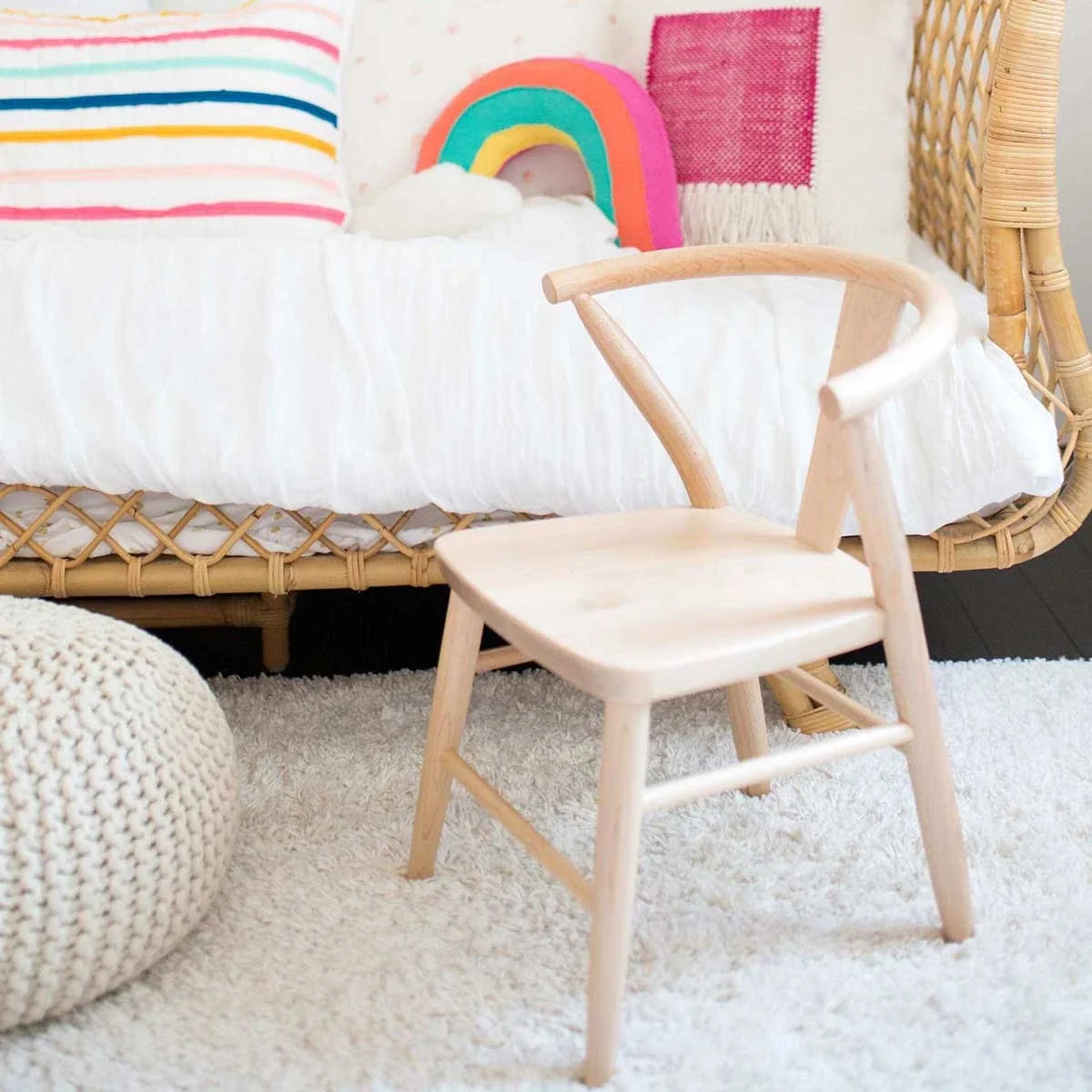 Crescent Solid Wood Play Chairs for Kids, Set of 2