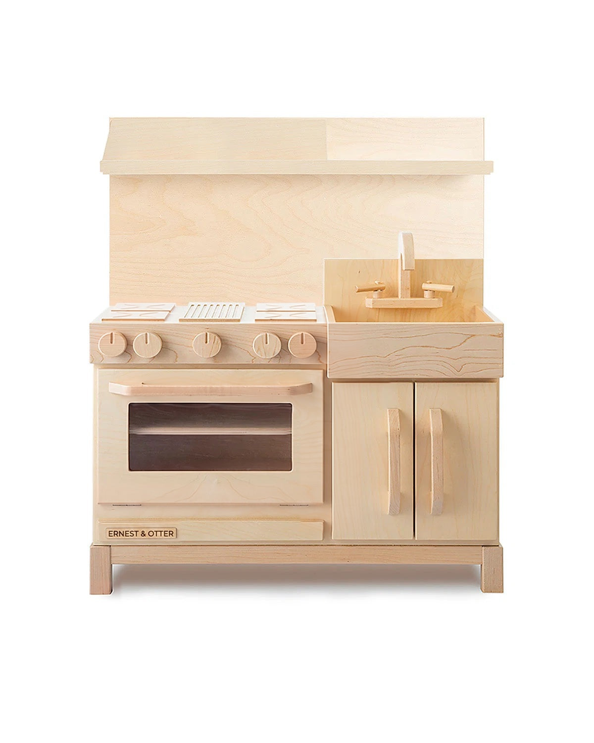 Wooden Essential Play Kitchen and Hood - natural