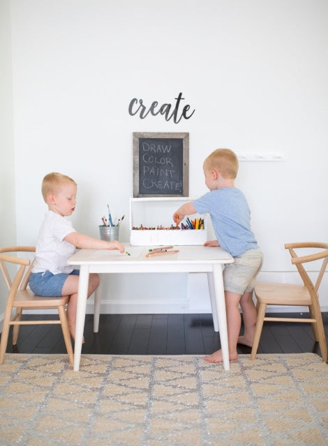 Crescent Kids Wood Play Table, 29 Inch