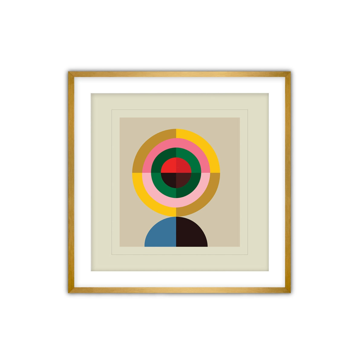 Concentric, Abstract Wall Art with Frame