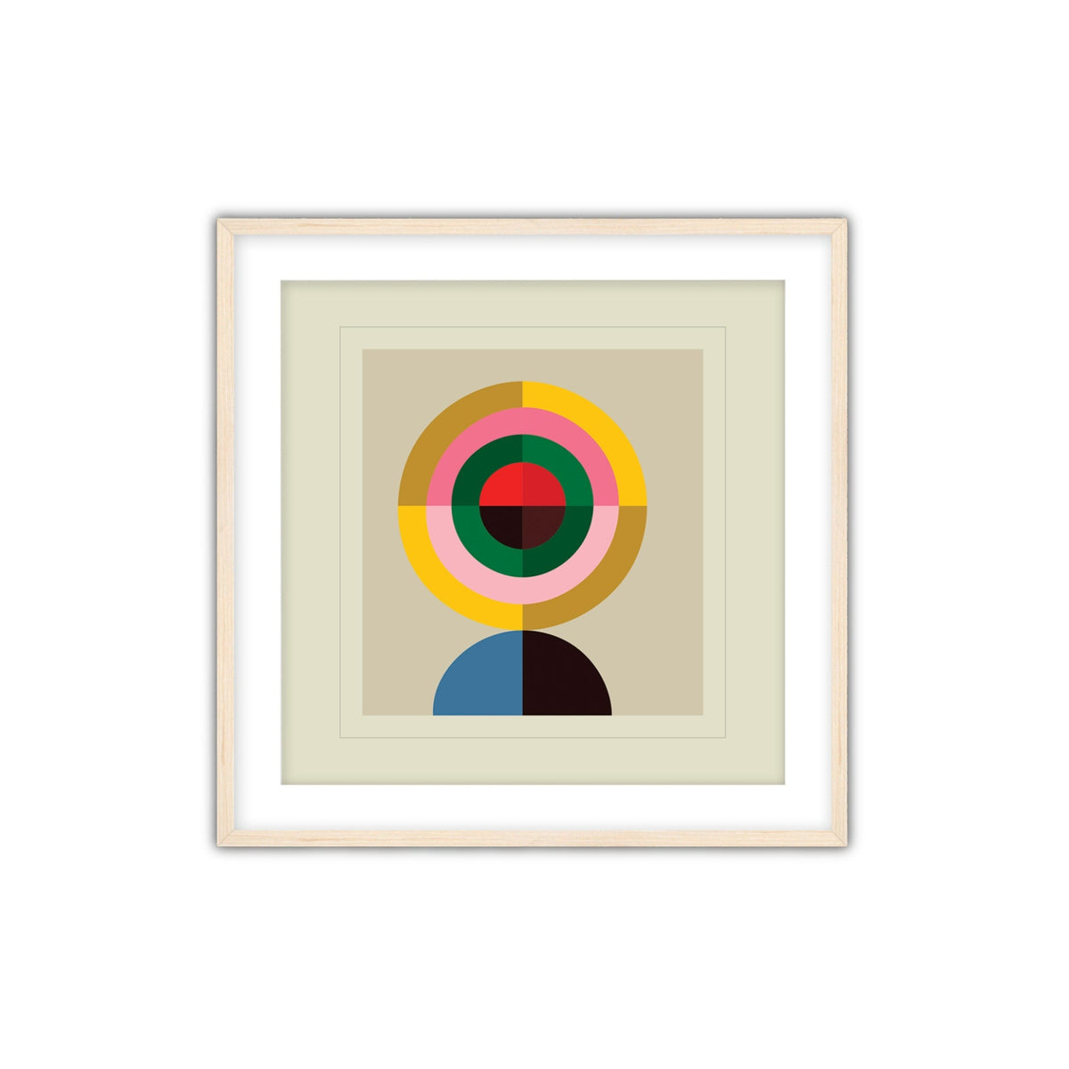 Concentric, Abstract Wall Art with Frame