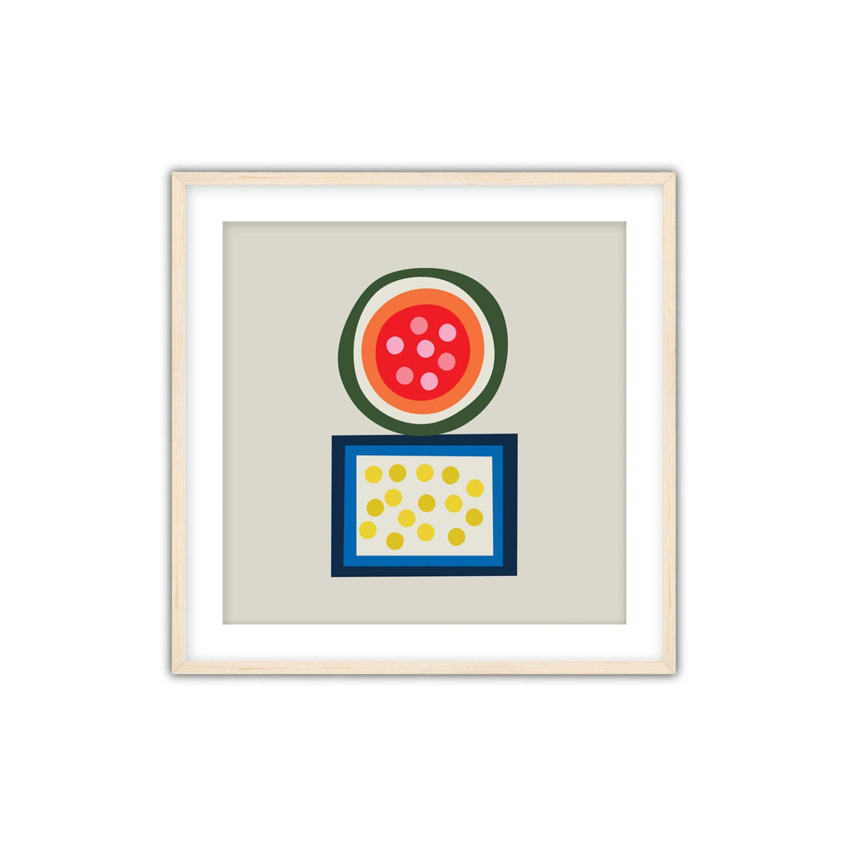 Fruit, Abstract Wall Art with Frame