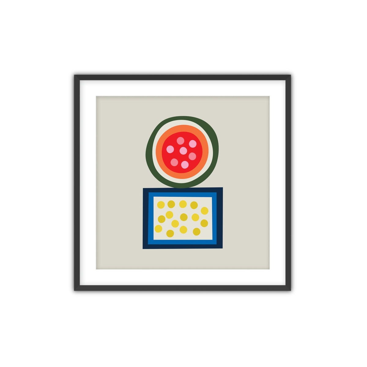 Fruit, Abstract Wall Art with Frame