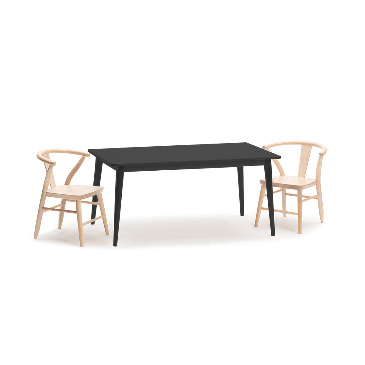 Wood Play Table and Chairs Set for Kids, 48" - Crescent