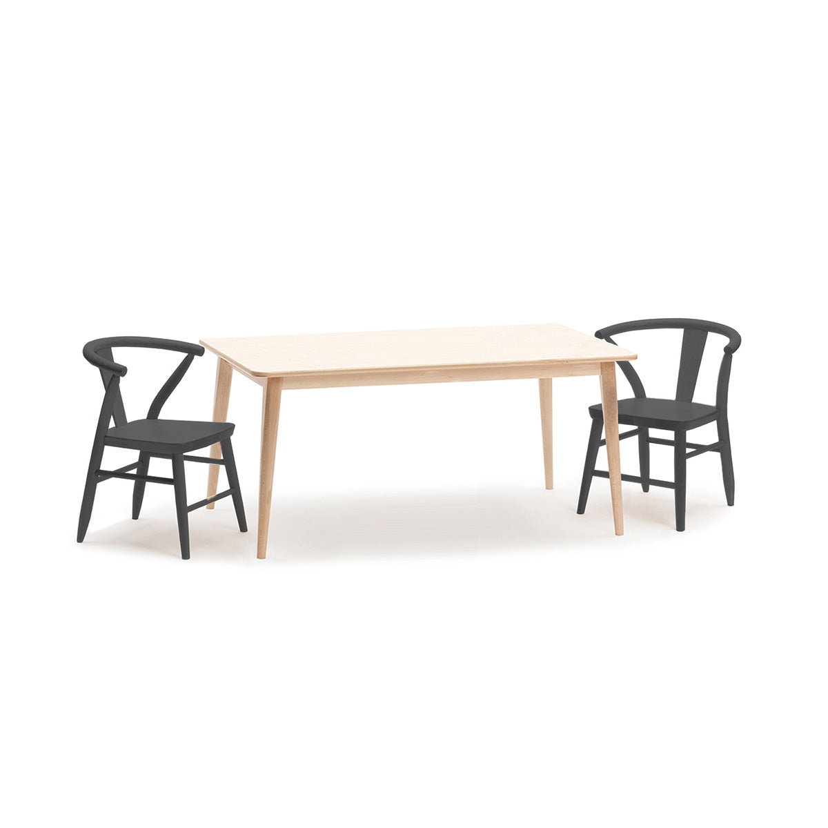 Wood Play Table and Chairs Set for Kids, 48" - Crescent