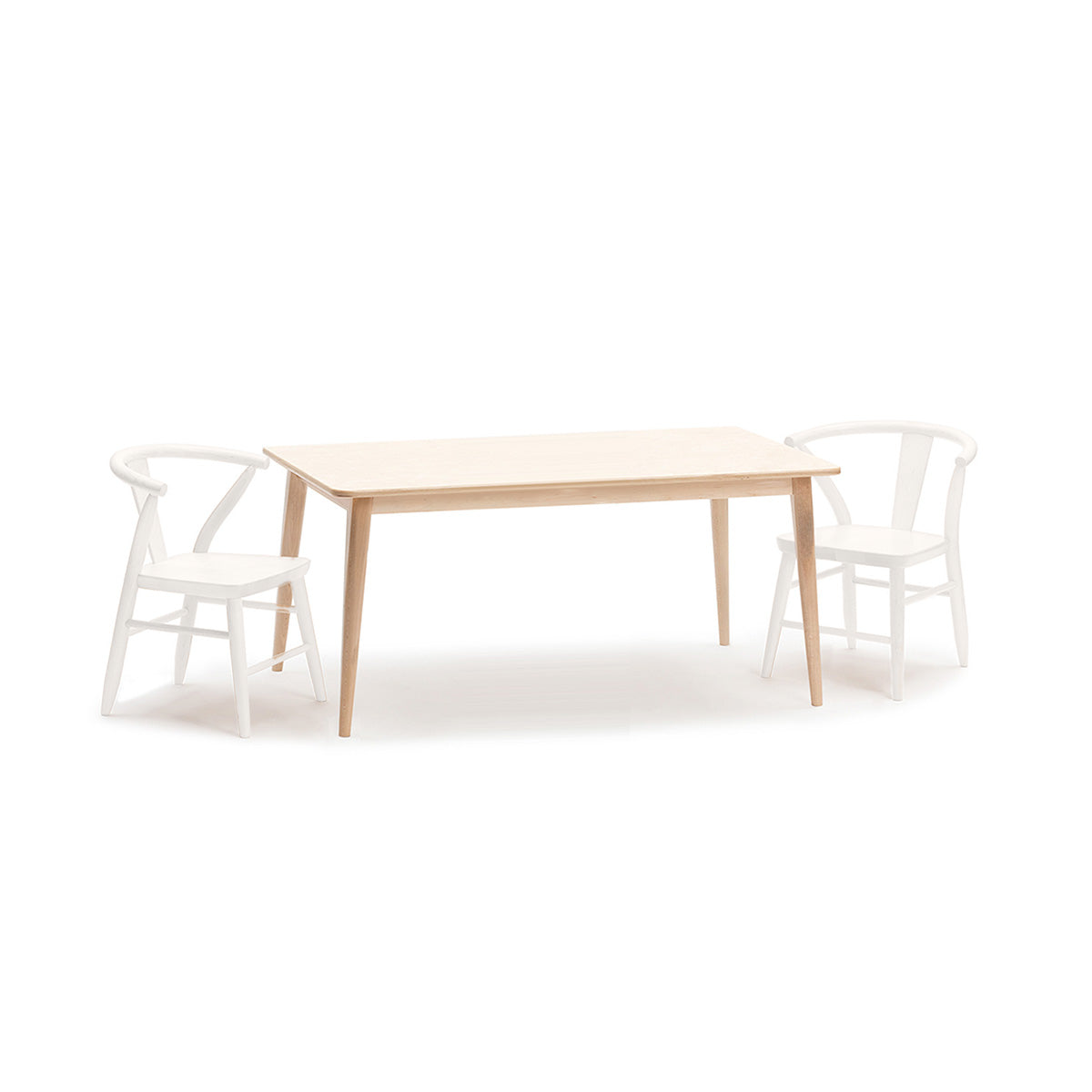 Wood Play Table and Chairs Set for Kids, 48" - Crescent