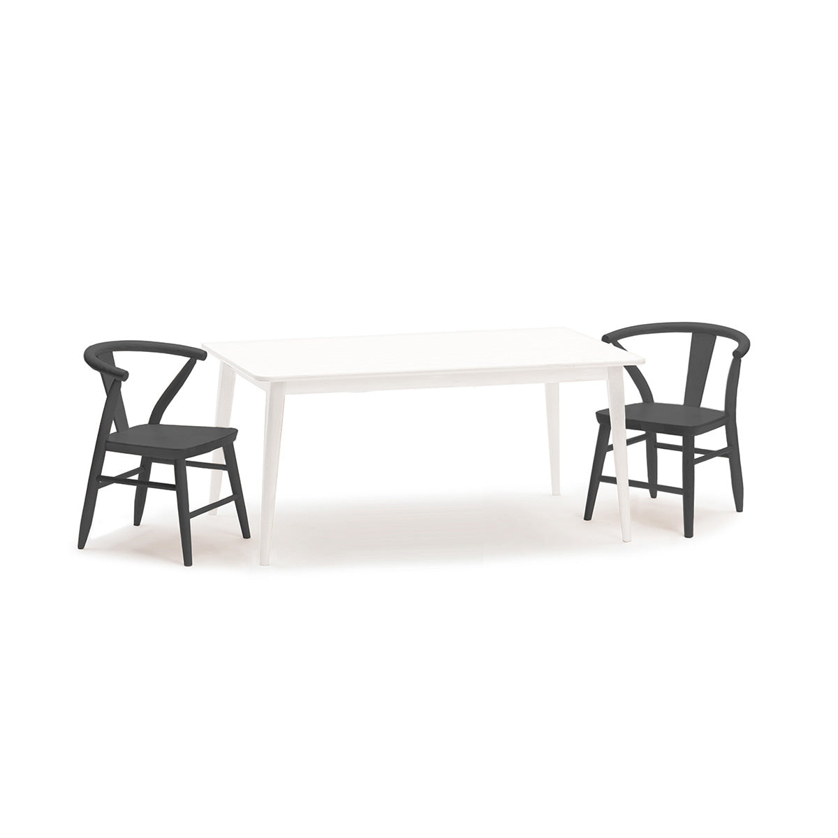 Wood Play Table and Chairs Set for Kids, 48" - Crescent