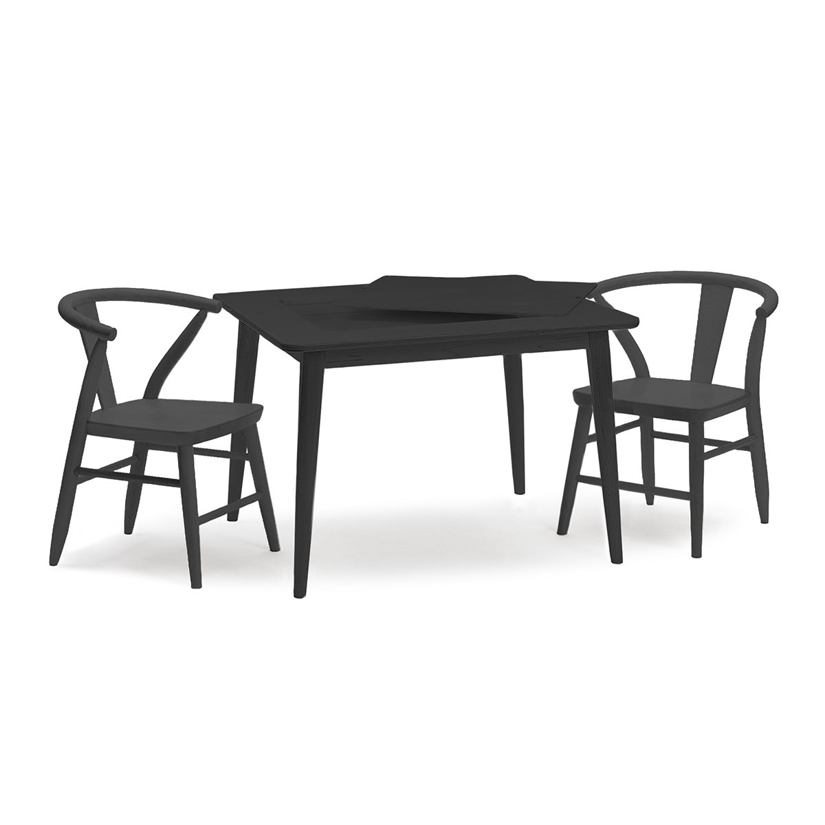 Wood Play Table and Chairs Set for Kids, 29" with Storage - Crescent