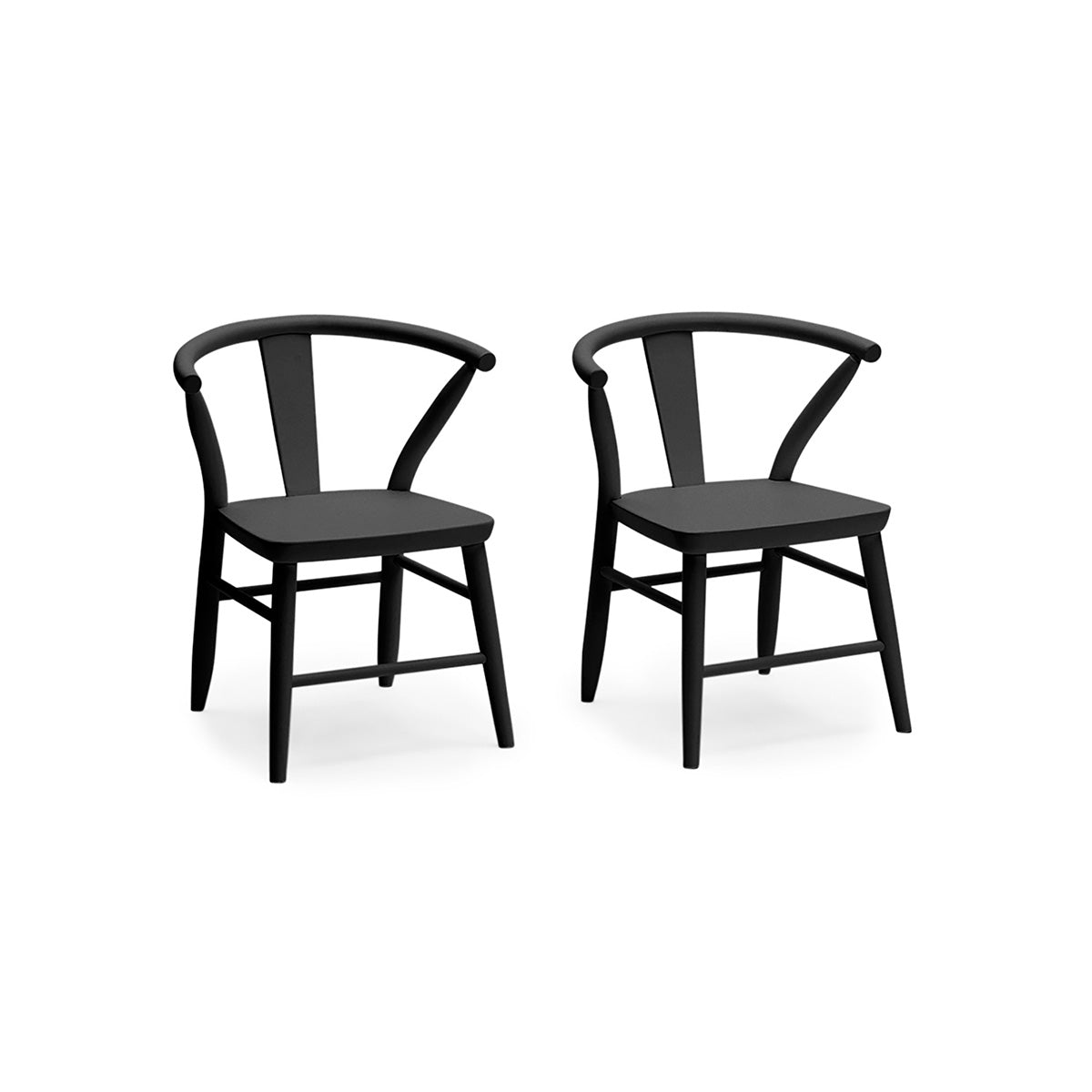 Crescent Solid Wood Play Chairs for Kids, Set of 2