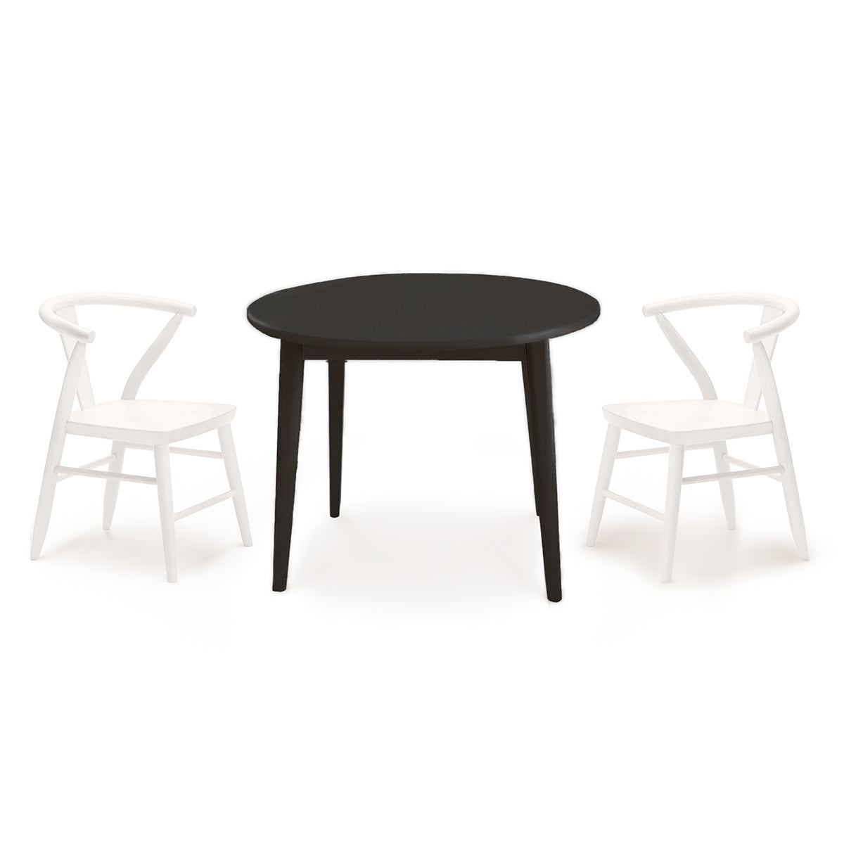 Wood Play Table and Chairs Set for Kids, Round Table - Crescent