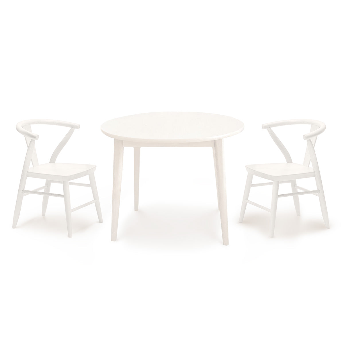 Wood Play Table and Chairs Set for Kids, Round Table - Crescent