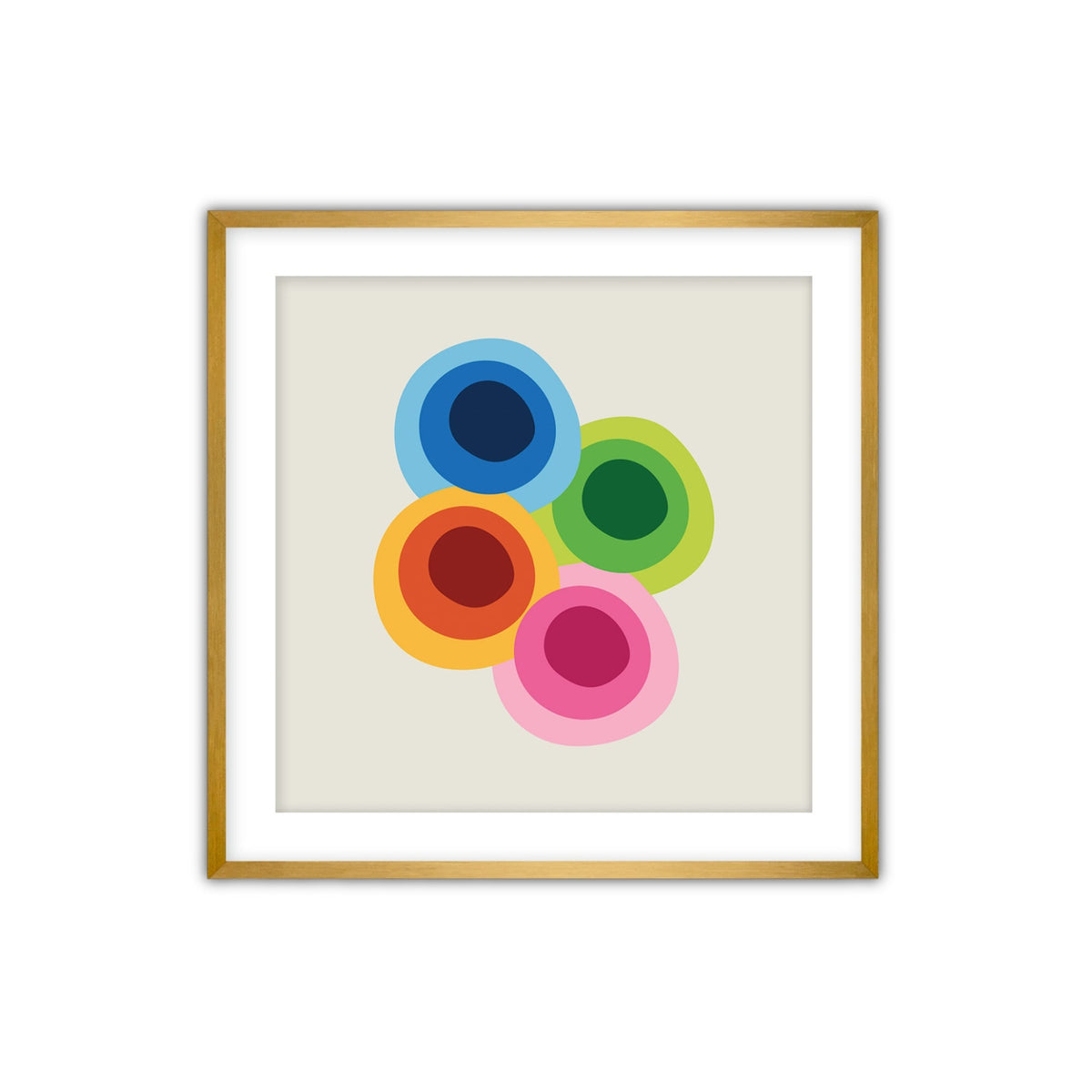 Interlocking, Abstract Wall Art with Frame