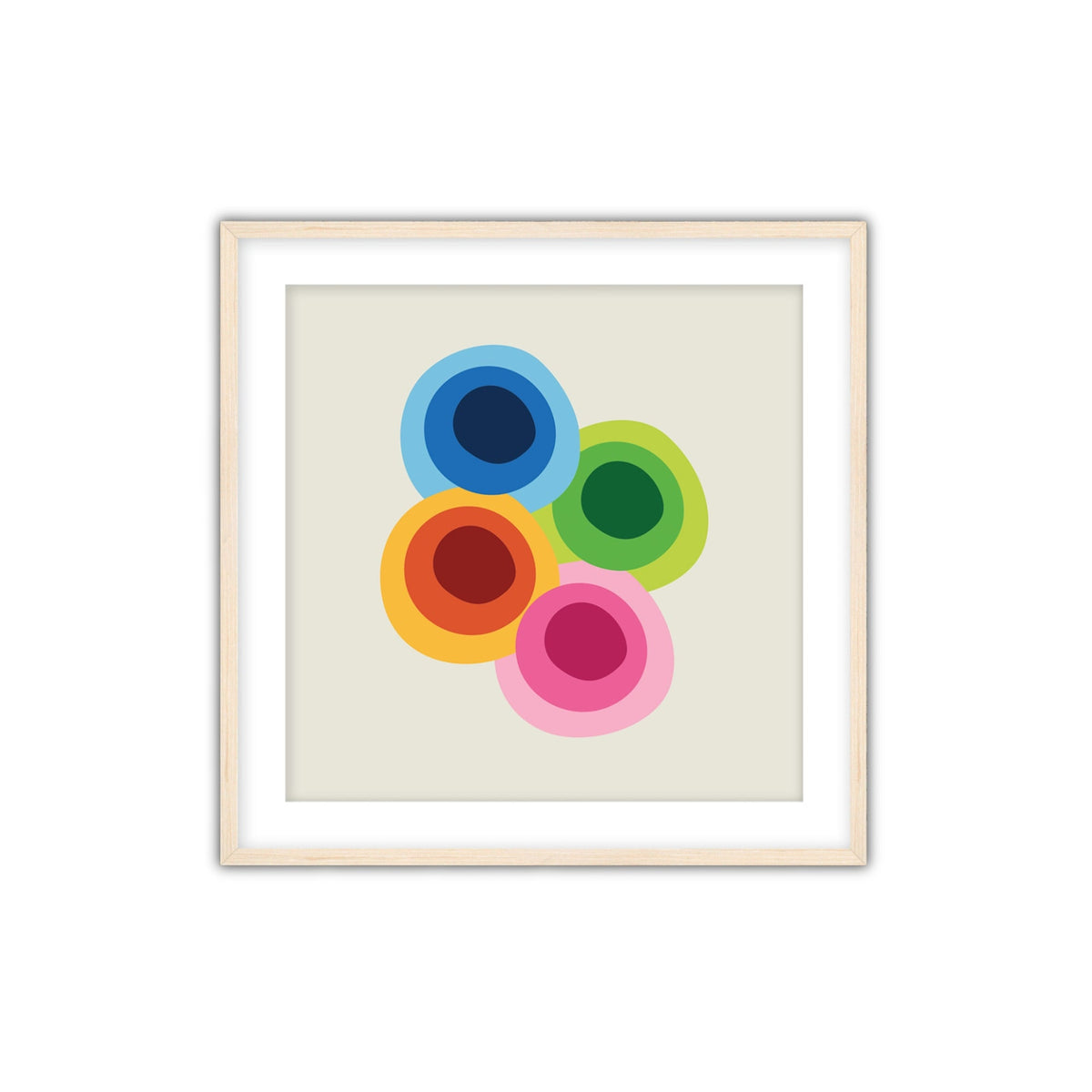 Interlocking, Abstract Wall Art with Frame
