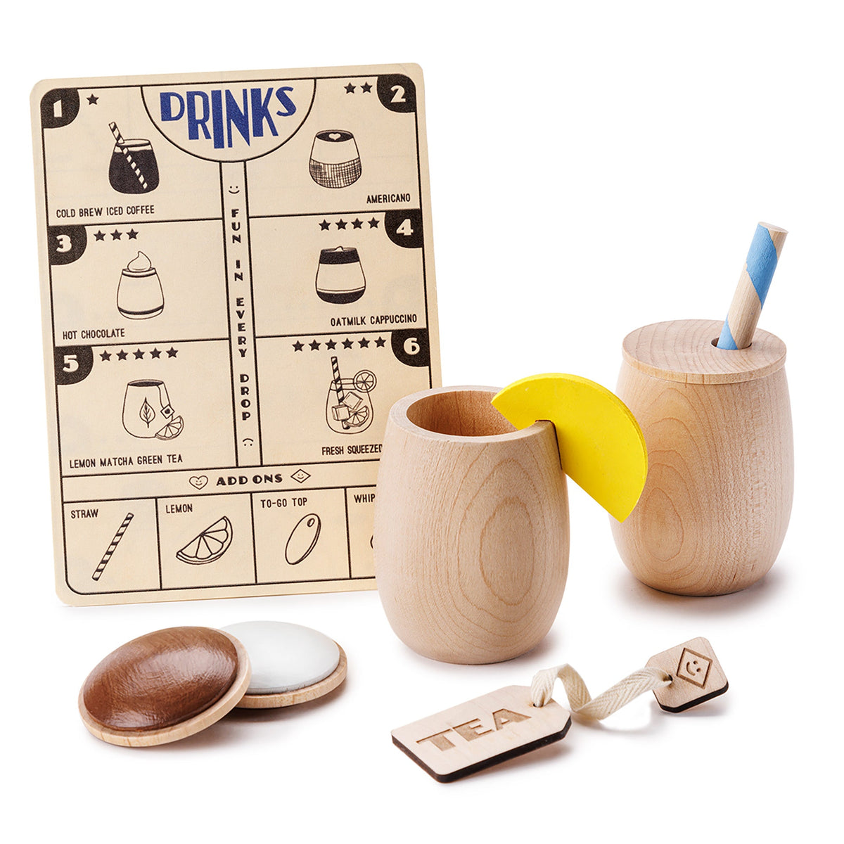 Wooden Play Café Set for Kids