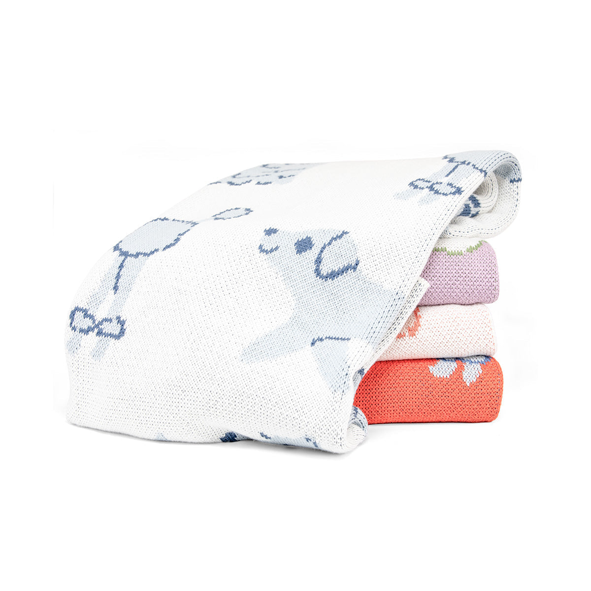 Puppies Cotton Knit Baby & Kids Blanket
