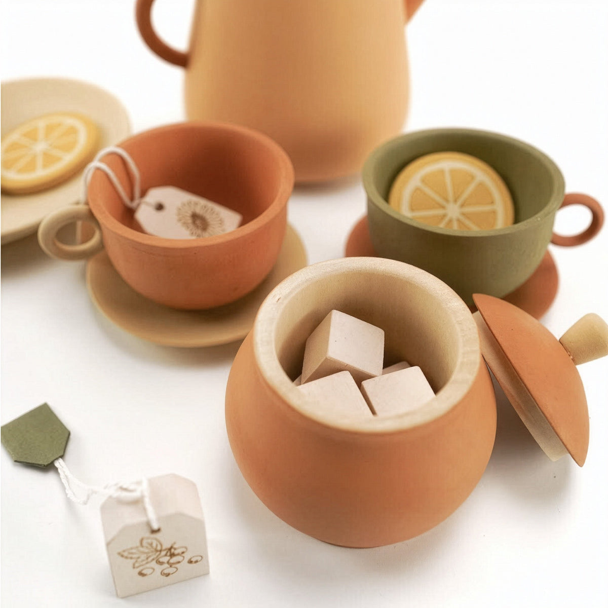 Wooden Play Tea Set for Kids