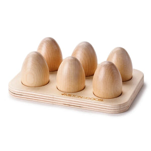 Wooden Play Eggs, Half Dozen